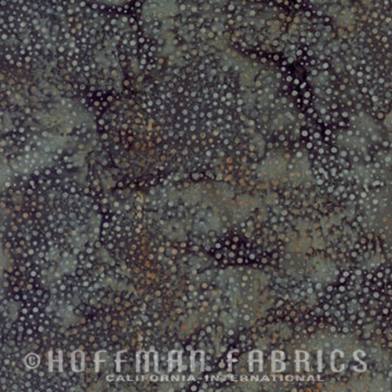 Fabric Hoffman Smoke Bali Hand Painted Dots Batiks by the Quarter Yard 885-173
